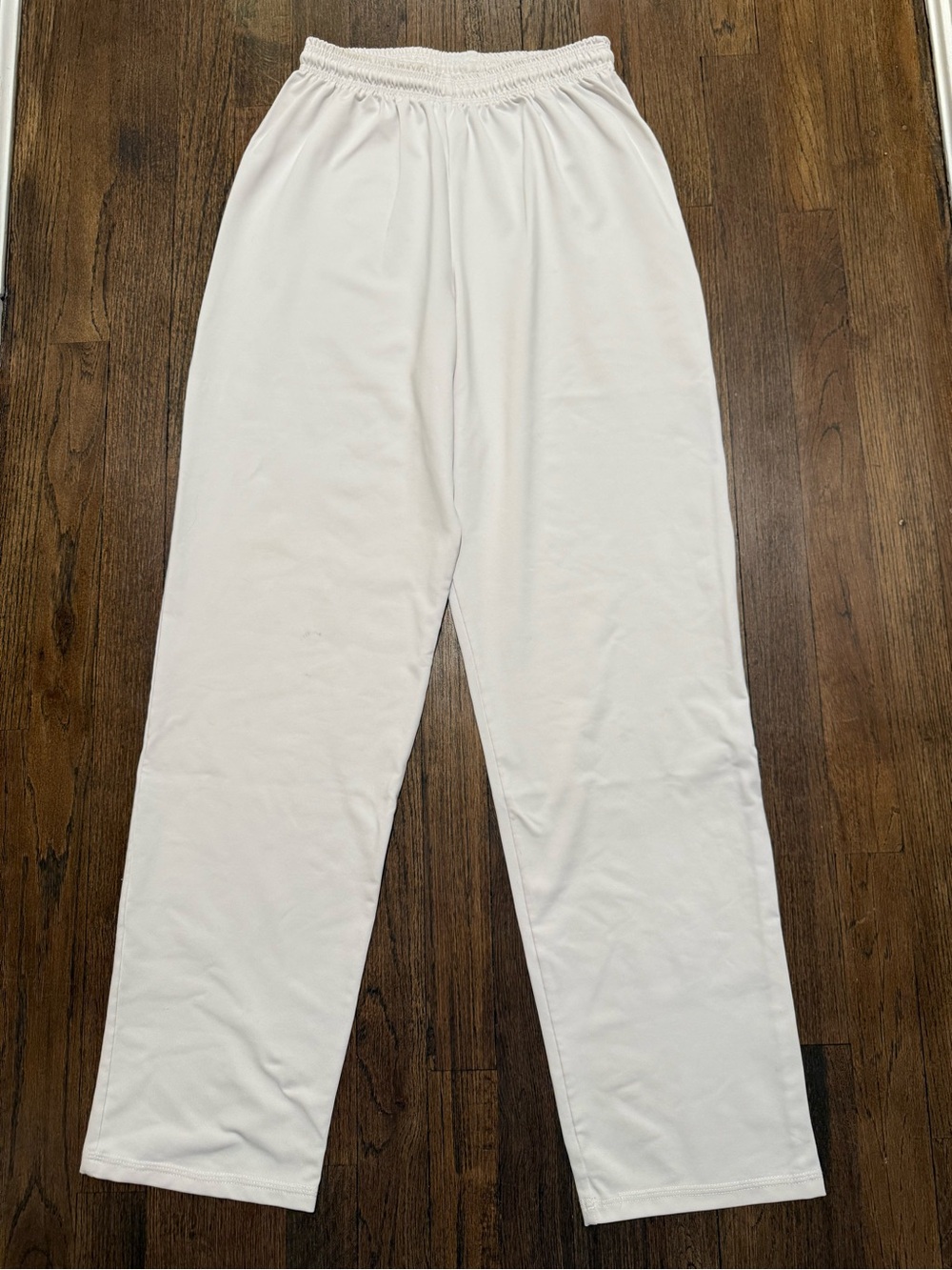 Men's White Athletic Jogger Pants with Elastic Waist